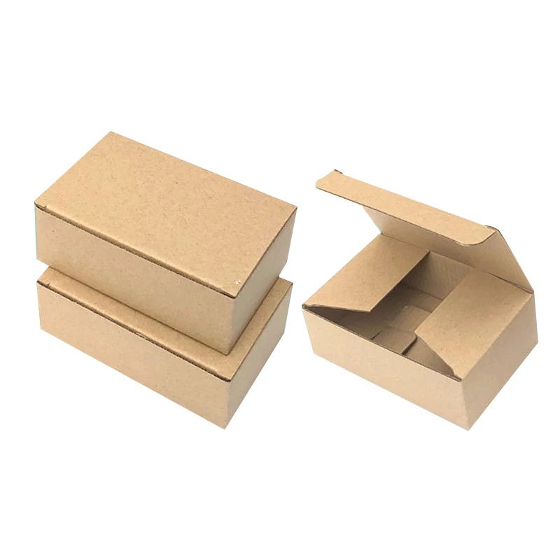 20Pcs/lot White/Brown Paper Boxes Gift Box Packaging Party Favor Box Corrugated Kraft Paper Packaging Mailers Small Shipping Box