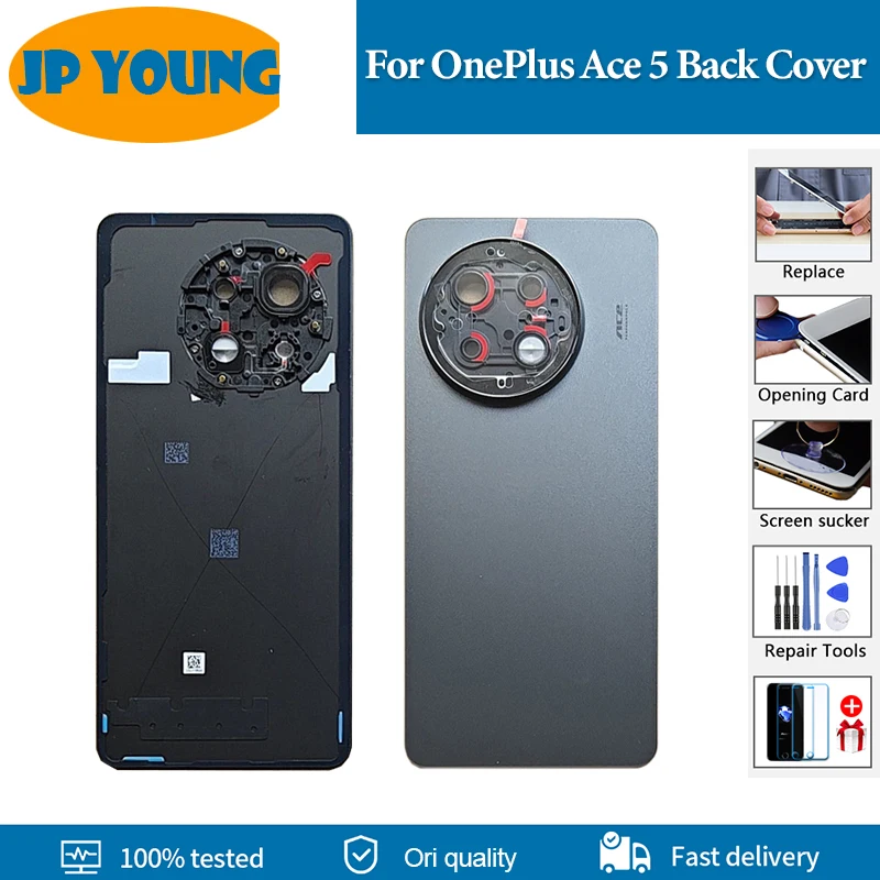 AAA+ quality Back Cover For OnePlus Ace 5 1+ Ace 5 Back Battery Cover housing Door For One Plus Ace5 PKG110 Back Cover Replace