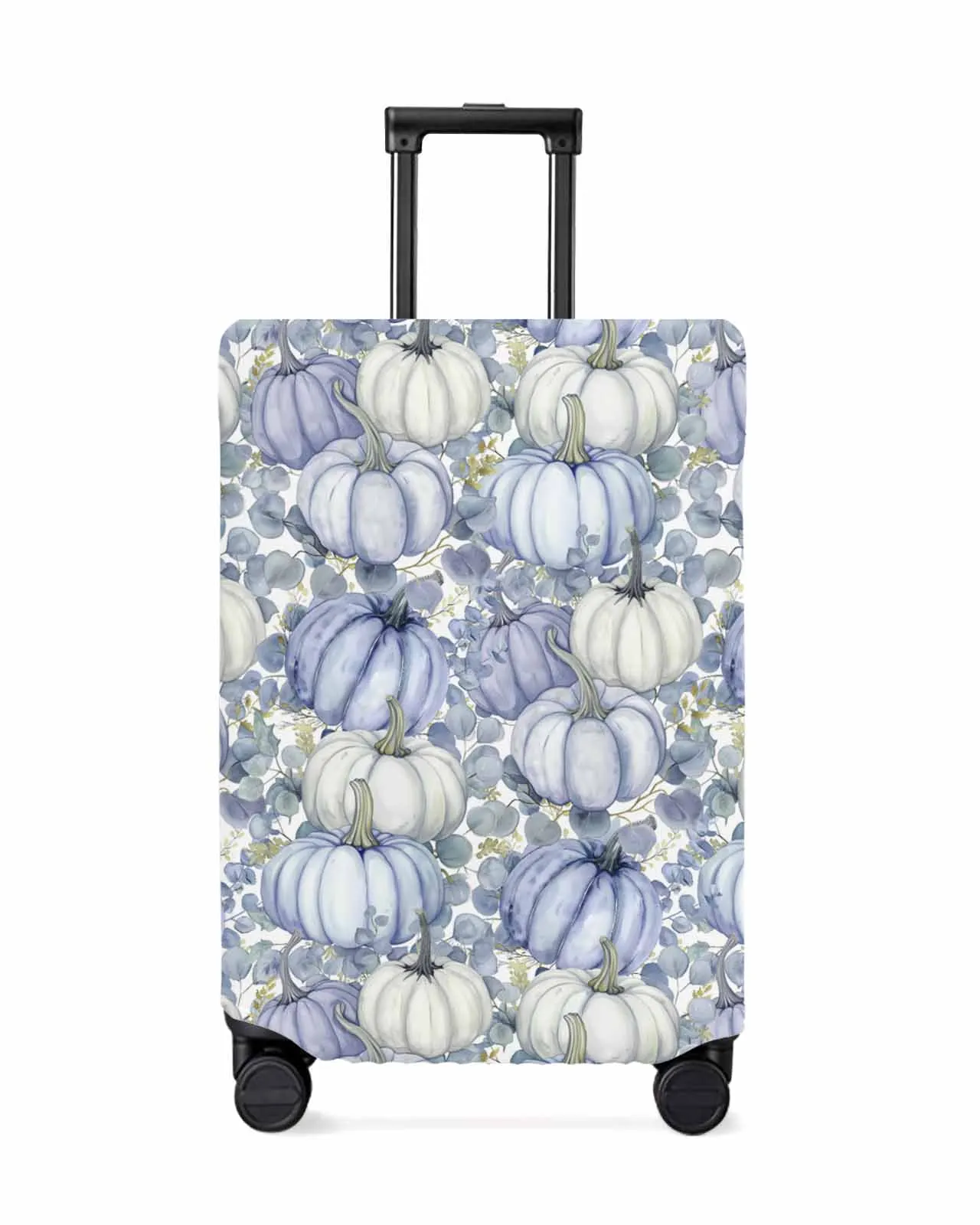 Autumn Thanksgiving Pumpkin Eucalyptus Leaves Elastic Baggage Cover For 18-32 Inch Suitcase Case Dust Cover Travel Accessories