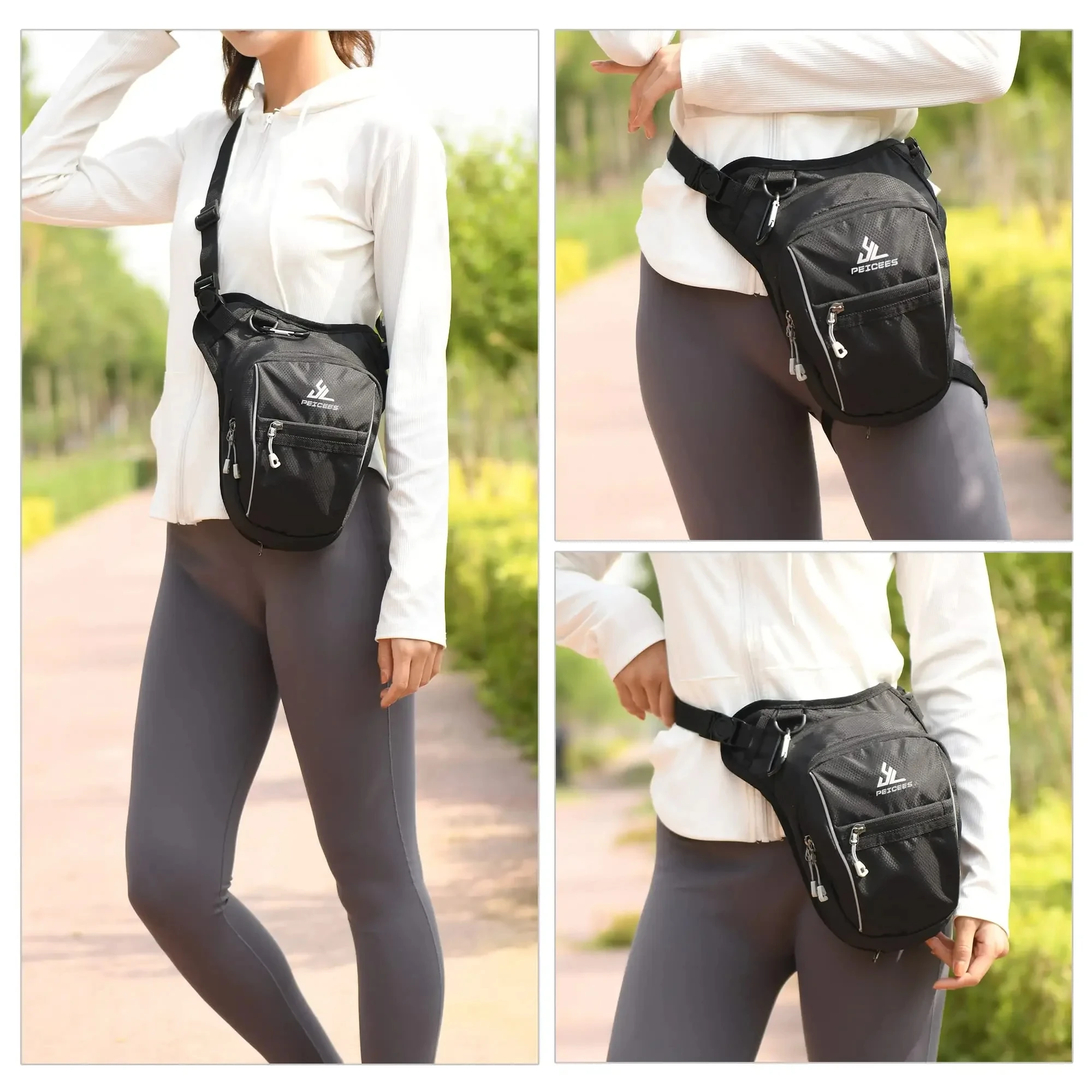 Motorcycle Leg Protector Bag & Waist Pack - usage example