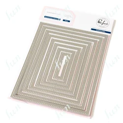 Rectangle Metal Cutting Dies Stencils for DIY Scrapbooking Album Making Paper Card Embossing 2024 New Stitched Die Cut Crafts