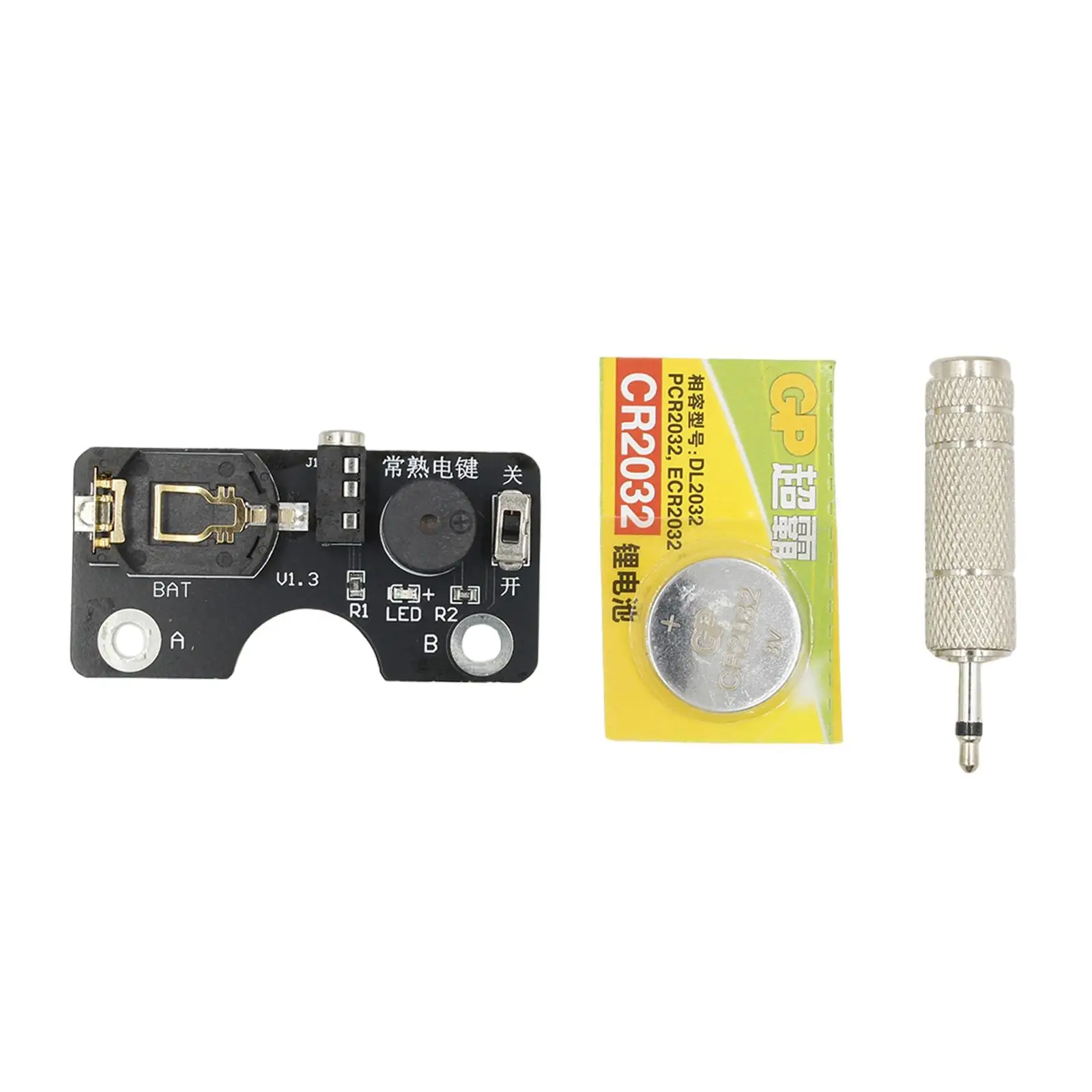 Circuit Board 3.5mm Audio Plug Electric Sound and Light Device for CW Telegraph Training Practice