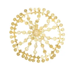 New Headdress Jewelry Metal Coin Hat Exaggerated Hair Jewelry for Women Middle East Bohemia Hair Accessories