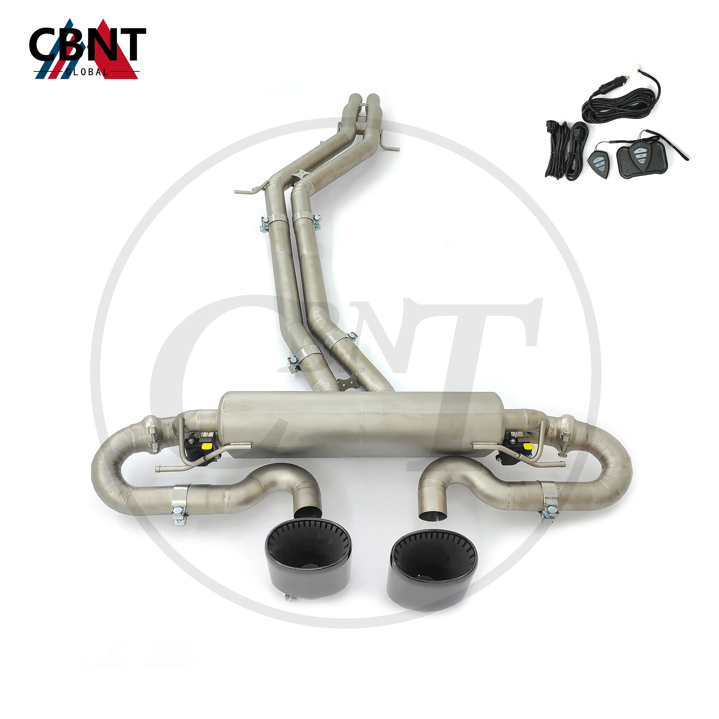 

CBNT Valvetronic Exhaust-pipe TC4 Titanium Alloy Valved Catback for Porsche Cayenne Fit Turbo GT Surround Kit Exhaust Systems