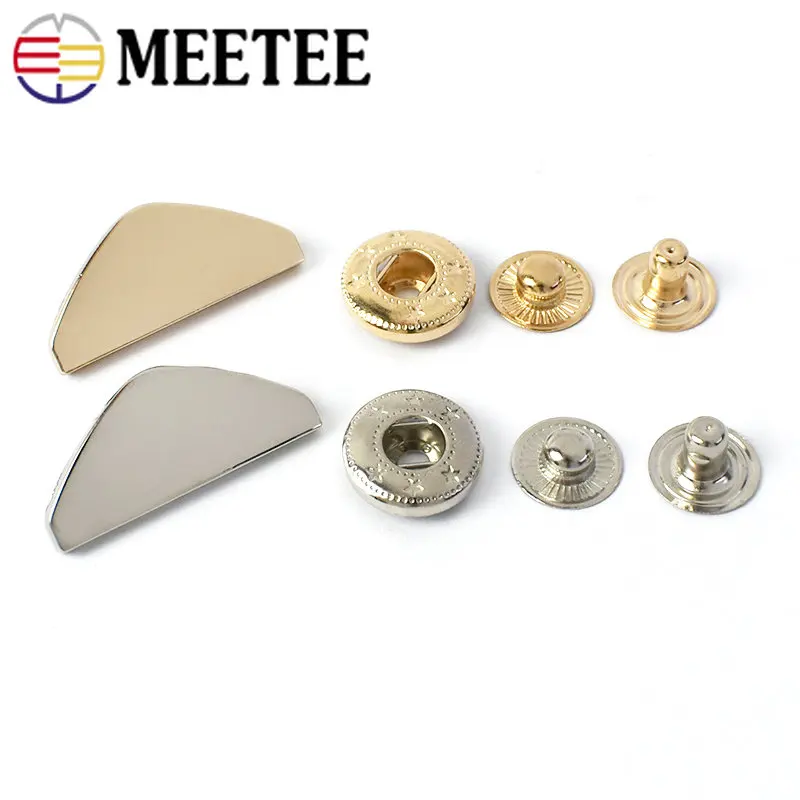 5/10/20pcs Metal Snap Buttons for Down Coat Jacket Bag Pocket Clothes Press Stud Buckle Decorative Sewing Material Accessories