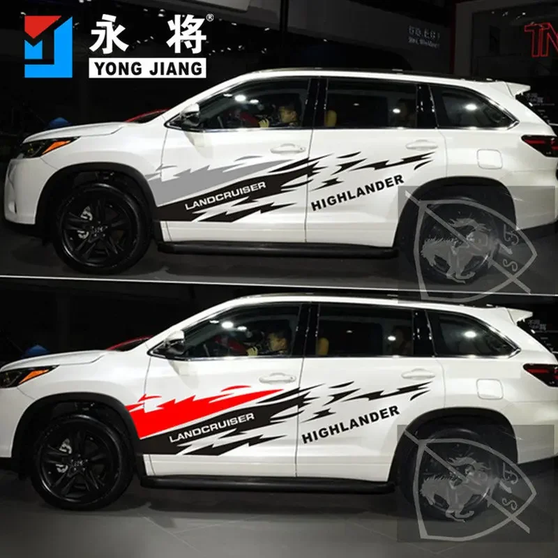 

New Car Body Custom Vinyl Sticker FOR Toyota Highlander 2010-2022 Body Decoration Film Accessories