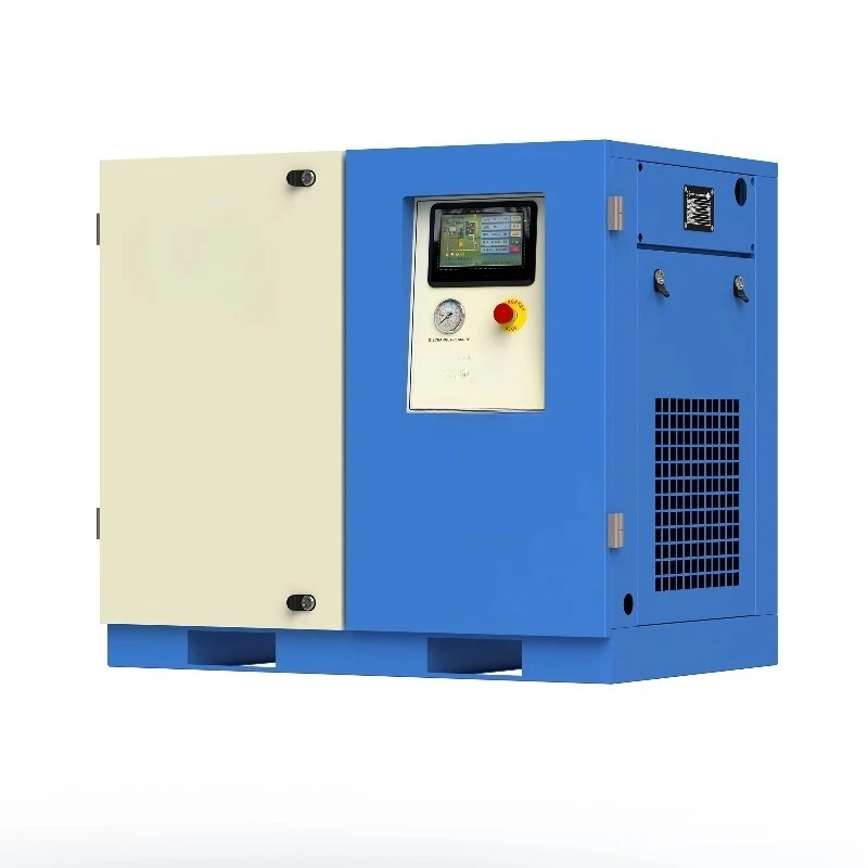 Rotary Screw Air Compressor Low Noise 11KW 10HP Air Cooled Lubricated with Air End and Core Bearing Included Stationary