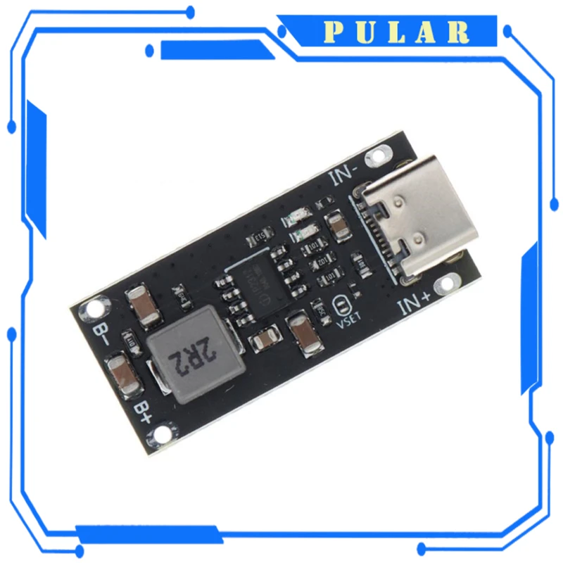 Type-C USB Input High Current 3A Polymer Ternary Lithium Battery Quick Fast Charging Board PLR IP2312 CC/CV Mode 5V To 4.2V