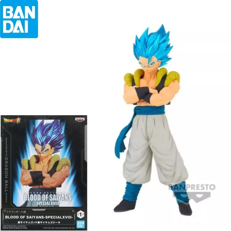 

Bandai in Stock Original Banpresto Dragon Ball Anime Model BLOOD OF SAIYANS SPECIALXVIII Gogeta Action Figure Toys for Kids Gift