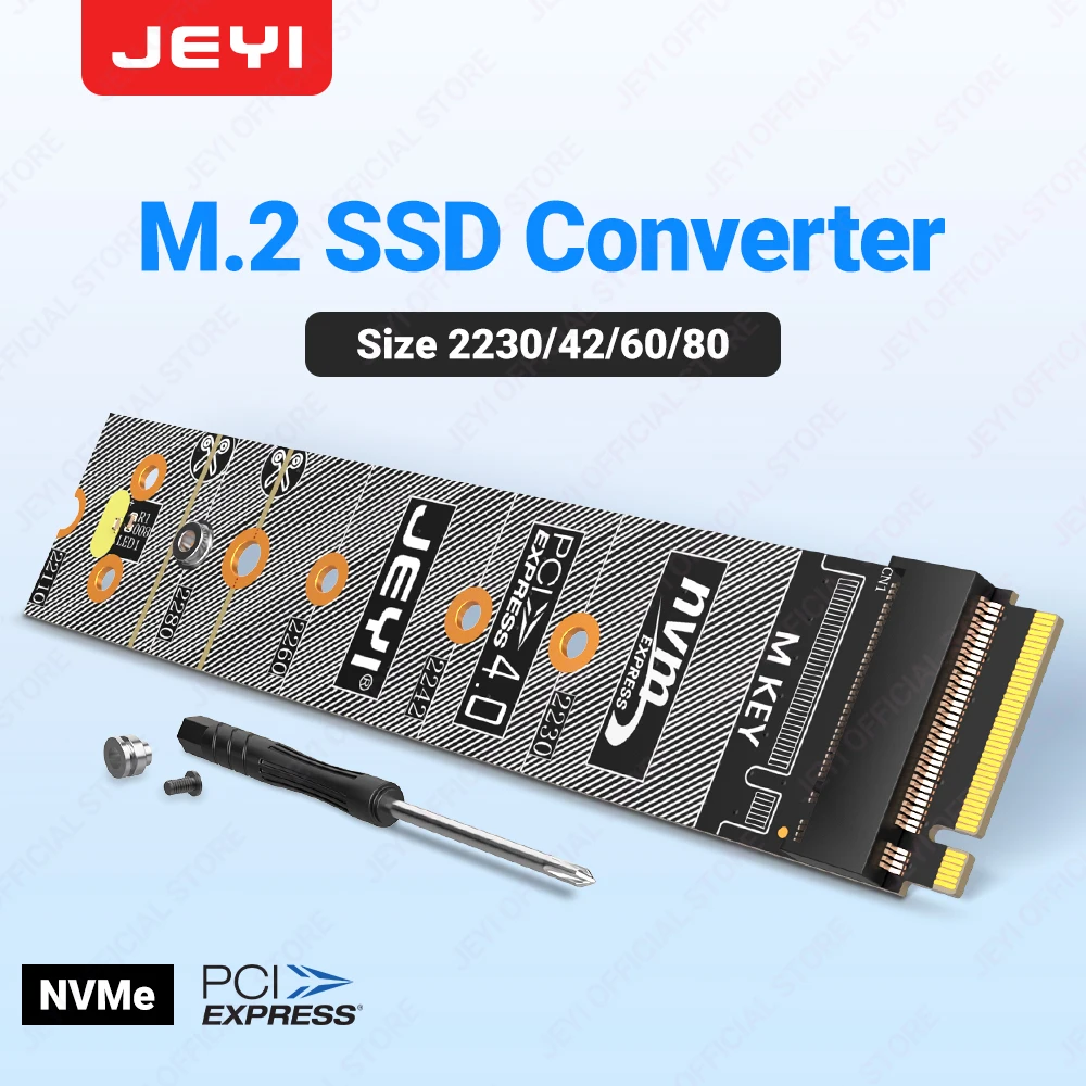 

JEYI M.2 NVMe SATA Защитный преобразователь печатной платы PCIe 4.0 Адаптер защиты твердотельного накопителя Поддержка 2280, удлиненный на 22110