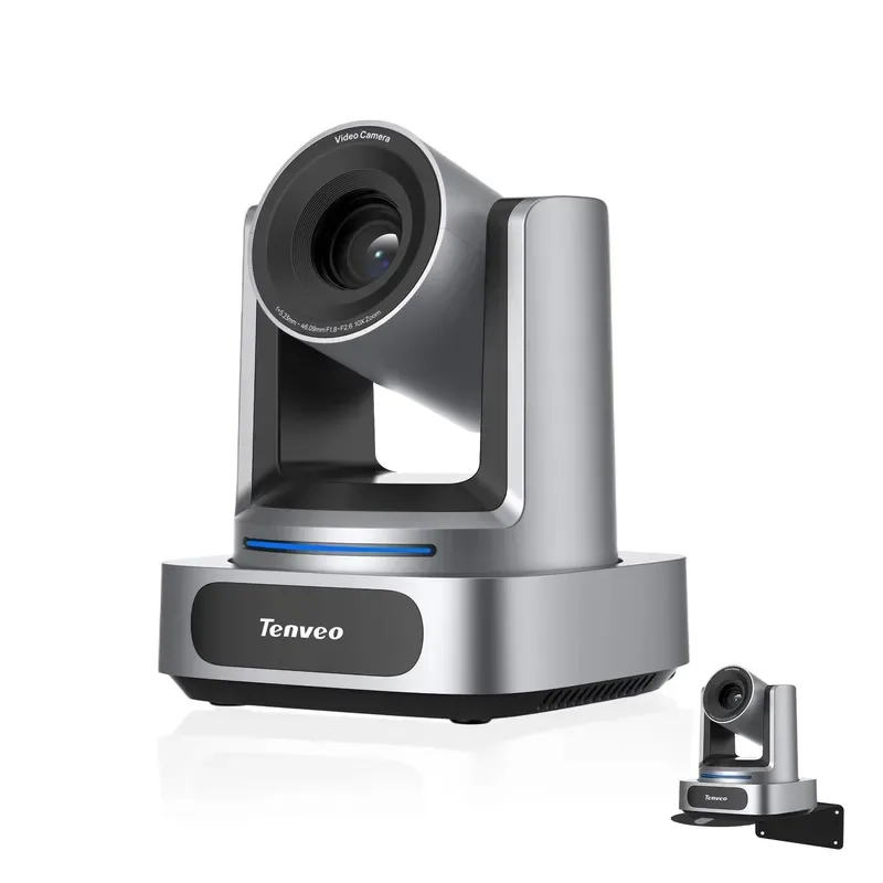 Hot Sale Tenveo 4K 10X Optical Zoom PTZ Conference Camera USB AI Tracking Live Streaming Camera for Small Room