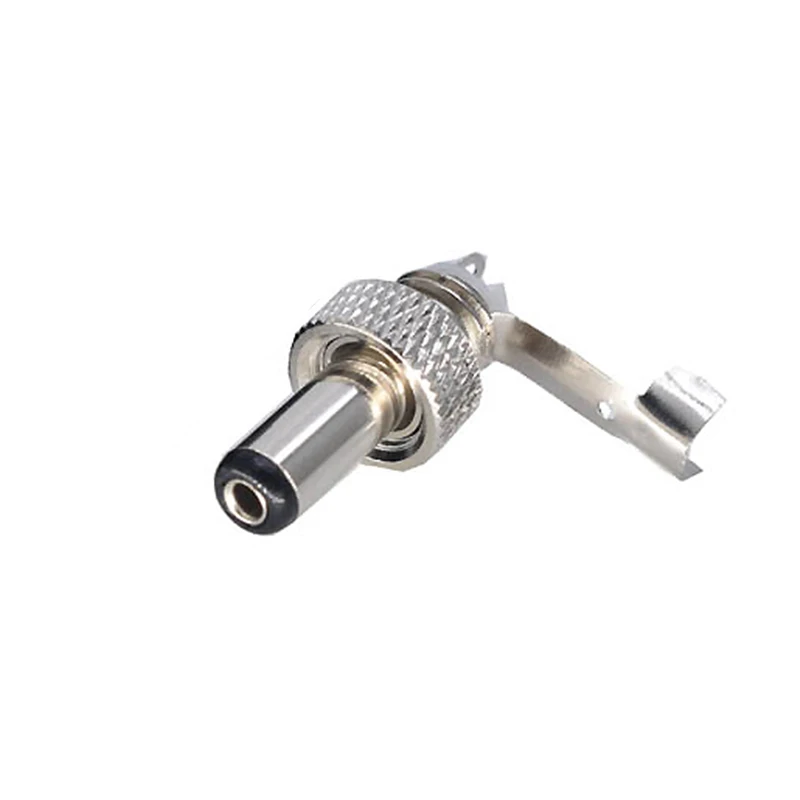 DC5.5 * 2.5mm with nut welding plug, 90 degree DC power connector 5.5 * 2.1 with locking bend male