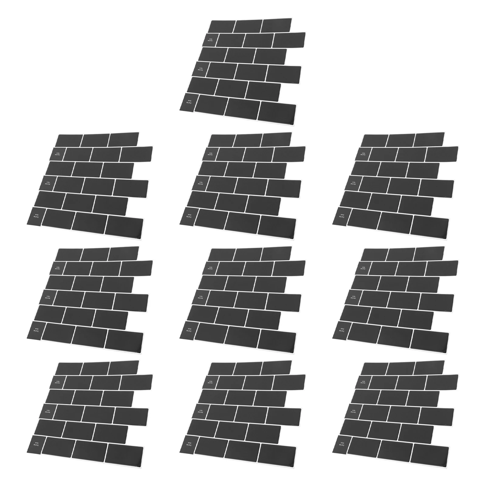 

10 Sheets Three-dimensional Glue-drop Wallpaper Decorative Tile Stickers Peel and Bathroom Pu