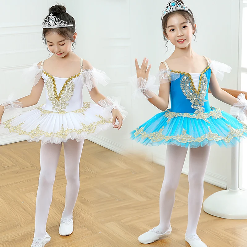 

New Tutu Costumes Professional Dance Costumes Girls Sky Blue Tutu Little Swan