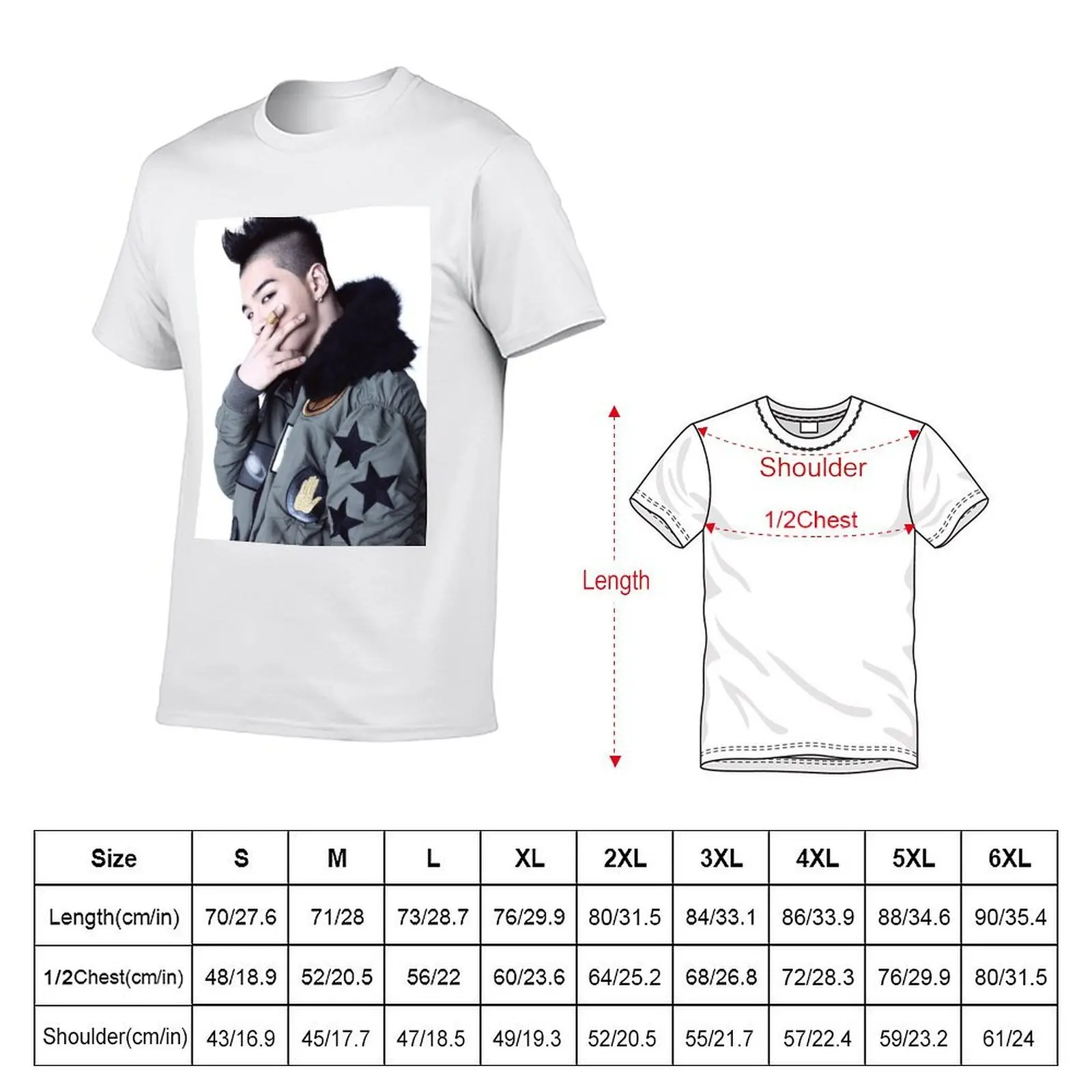 big bang taeyang T-Shirt t shirts for man cotton funny men t shirt cotton 100% T-Shirt