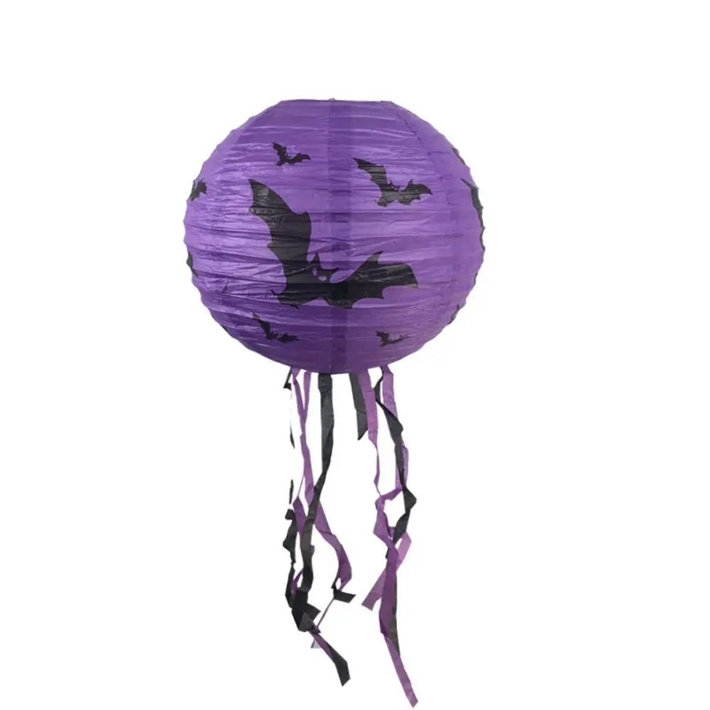 

Creative Bat Halloween Paper Lanterns Pumpkin With Tassels Hangingn Tassels Lantern Paper Skeleton Party