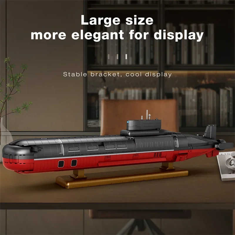 2895 قطعة فئة الإعصار الغواصة اللبنات 1:250 مقياس نوع 941 القرش الغواصة نموذج الطوب الاطفال التعليمية لتقوم بها بنفسك لعبة الهدايا