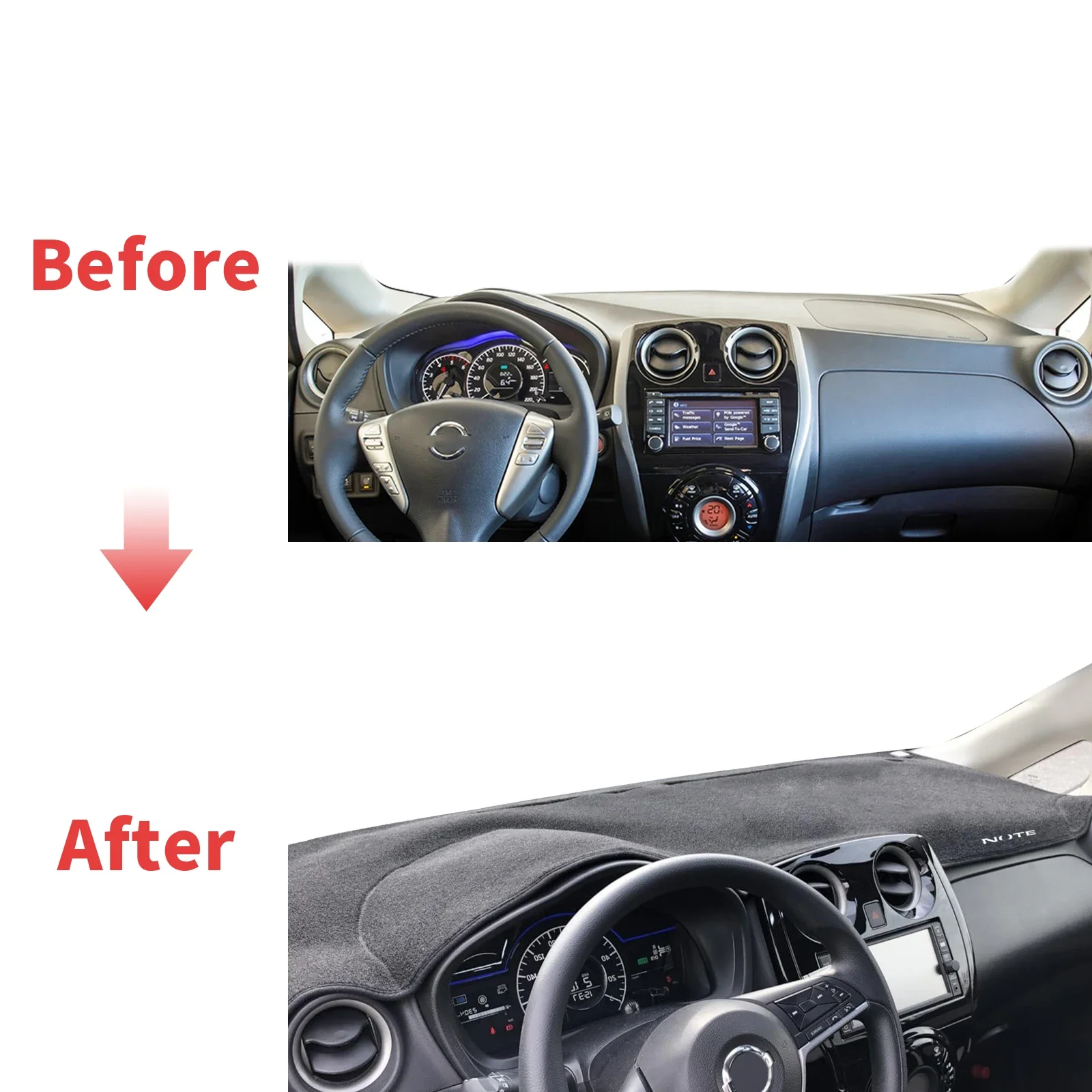 fit for Nissan Note E12 2014 2015 2016 2017-2020 Car Dashmat DashMat Sunshade Dashboard Cover Pad Protective Carpet Accessories view 2