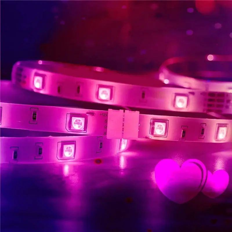 DT35！ LED Strip Connector Kit for 5050 10Mm 4Pin, L Shape 4-Pin LED Connectors , Solderless LED Strip Accessories for DIY