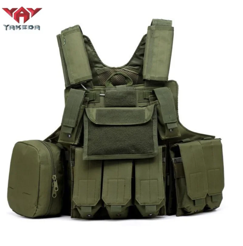 

YAKEDA Hunting Tactical Vest Molle Plate Carrier Magazine Pouch Airsoft Paintball Outdoor Protective Lightweight SWAT Vest