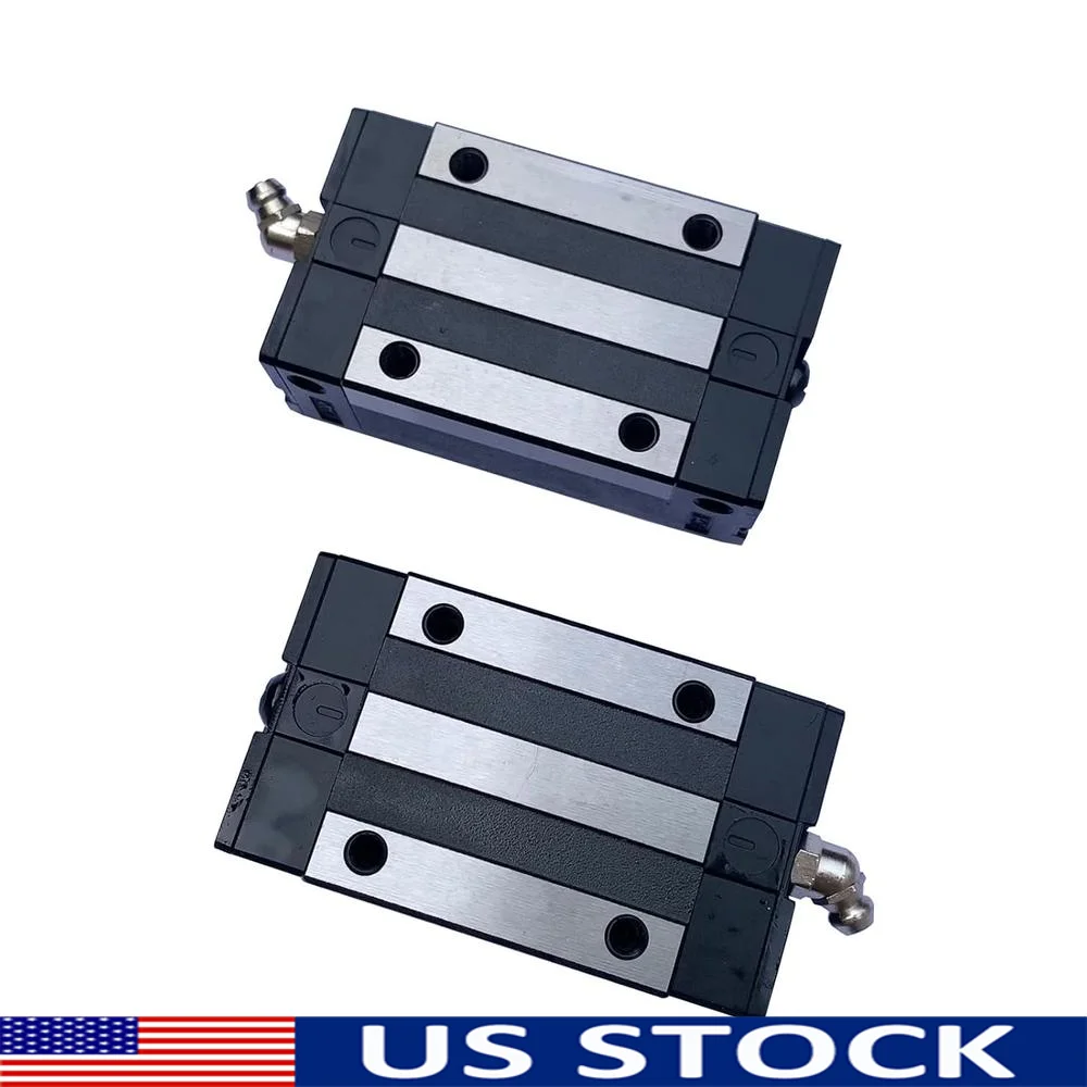 

HGH20 Linear Slider Bearing Blocks 2Pcs 20mm HG20 Linear Motion Ball Bearing Carriage Sliding Block Square Slide System