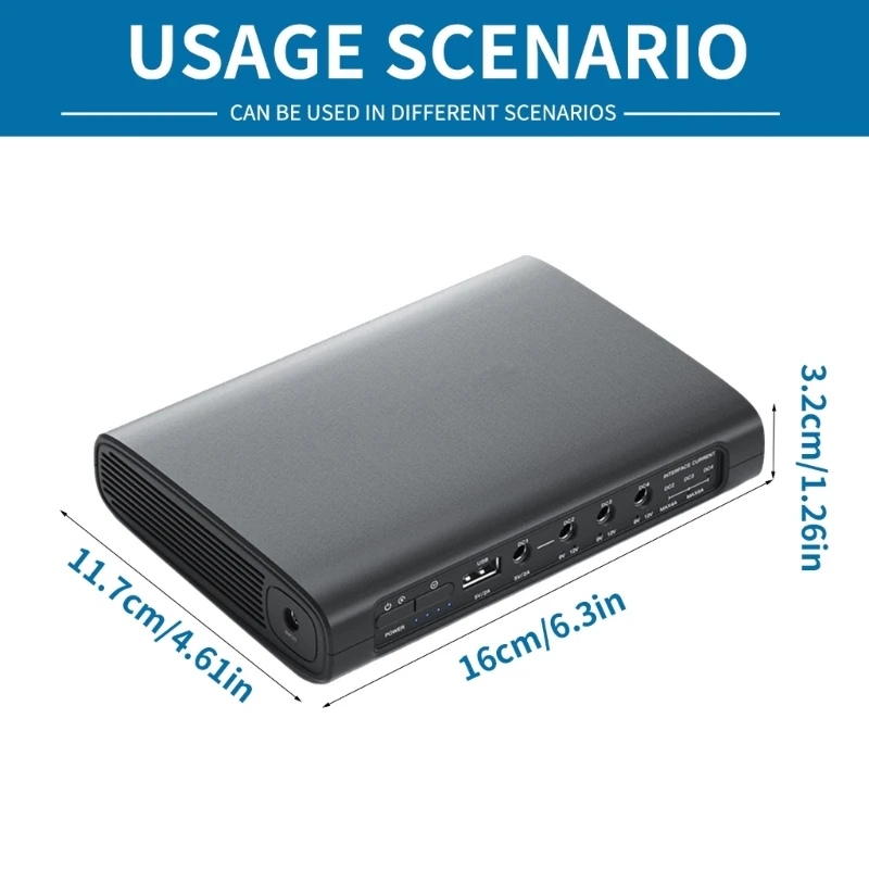 Imagem -06 - Fonte de Alimentação Ininterrupta para Roteadores sem Fio Alto-falante da Câmera Plugue ue Ups 16000mah 20000mah 25600mah