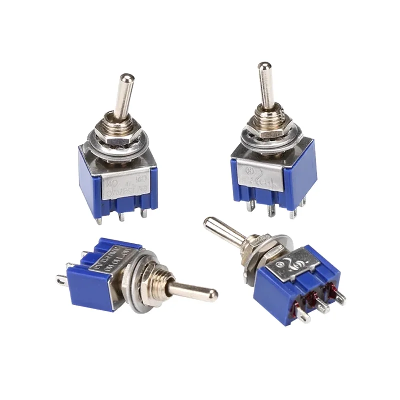 10Pcs Mini Toggle Switch Mts-102 Mts-103 Mts-202 Mts-203 Power Button Switch On-Off-On / On-On