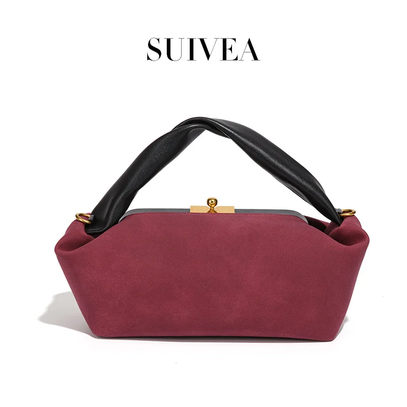 

SUIVEA Matte Suede Dumpling Bag, Crossbody Shoulder Tote for Daily Use