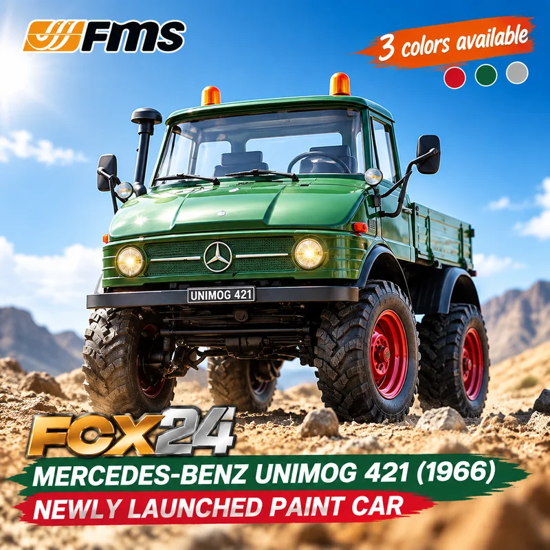 FMS 1/24 Unimok FCX Series RC Crawler,  4WD Electric Off-Road Climbing Vehicle, RTR Simulation Remote Control Car Model for fans