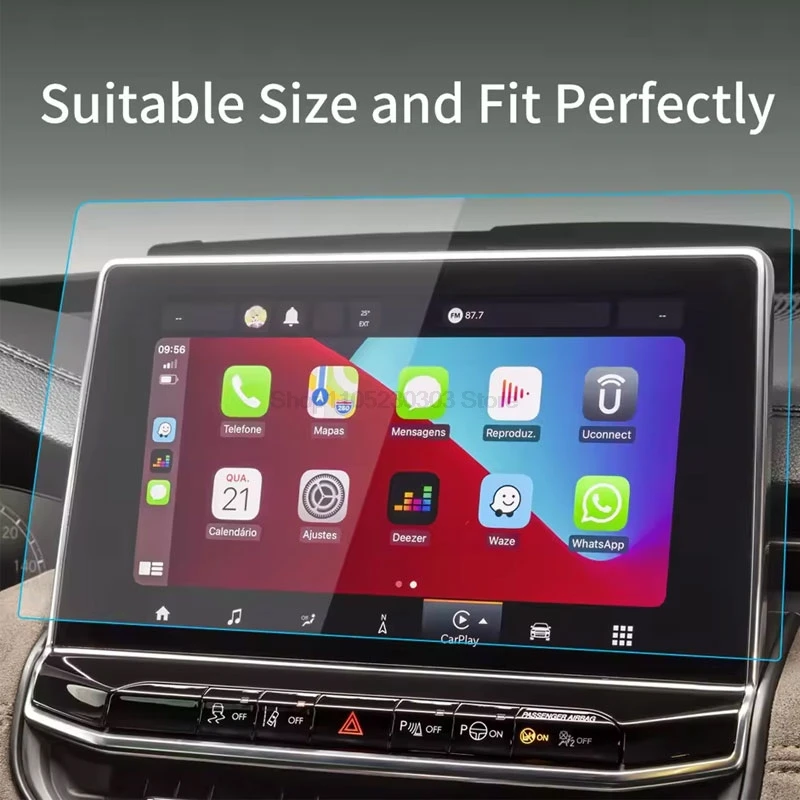 Touchscreen Protector Tempered Glass For JEEP Commander 2022 10.1 inch car infotainment navigation Commander accessories