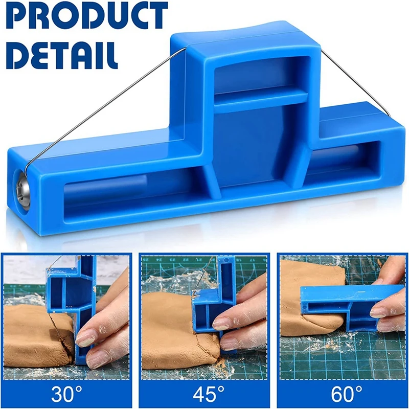 3Pcs Angle Cutting Clay Tool And Clay Cutters Wire Set Include Steel Wire Bevel Cutter Bevel Tool For Pottery Sculpting