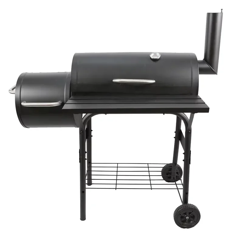 Wholesale Vertical Offset Charcoal Grill Modern Iron Powder Coated Commercial Grill Flame Safety Device Easy to Assemble