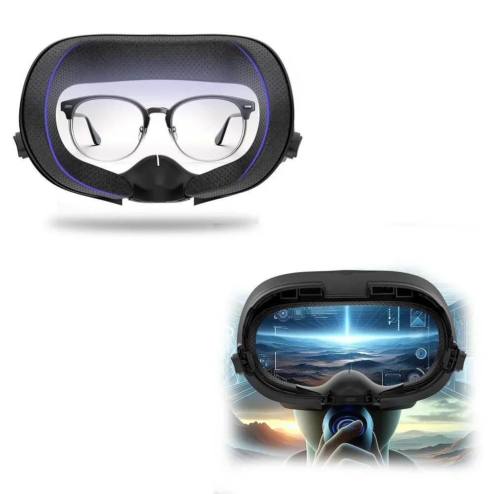 Cubierta Facial de cuero PU 6 en 1 para Meta Quest 3, almohadilla de repuesto de seda, interfaz Facial VR, accesorios para gafas