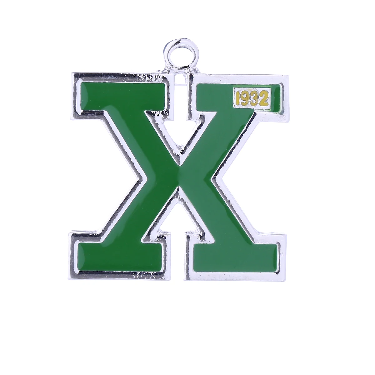 Customized High Quality Green 1932 CHI Charms Women School Social Rhinestone XHO ETA PHI Greek Pendants Accessory