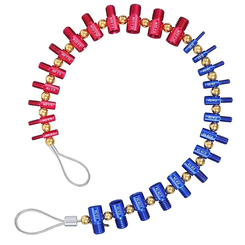 For Thread Gauge 26-piece Set, British Metric Universal High-precision Identification Nut Bolt Inspection Tool