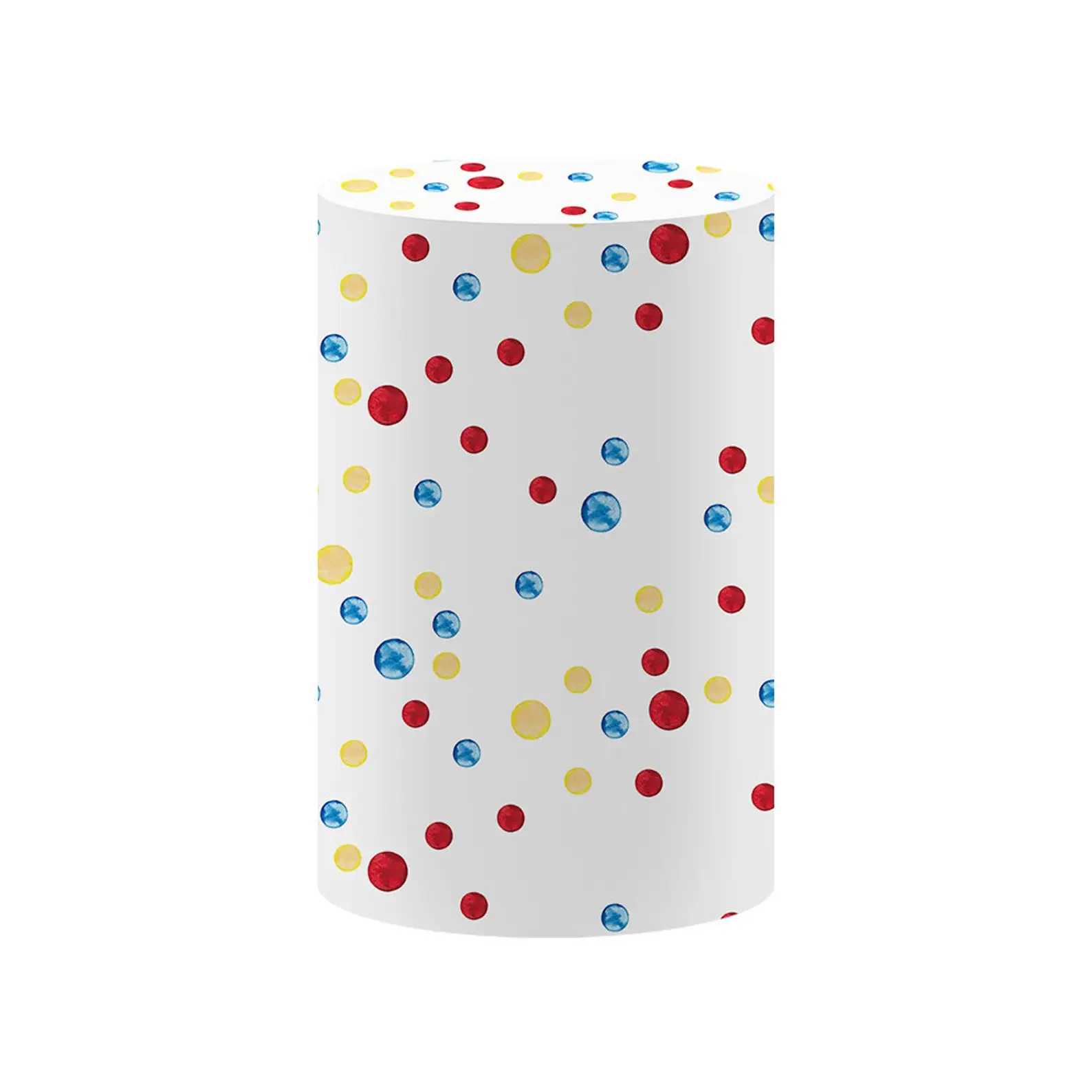 Mehofond Custom Cylinder Cover Backdrop Circus Polka Dots Birthday Party Plinths Cake Dessert Pedestal Background Decor Elastic