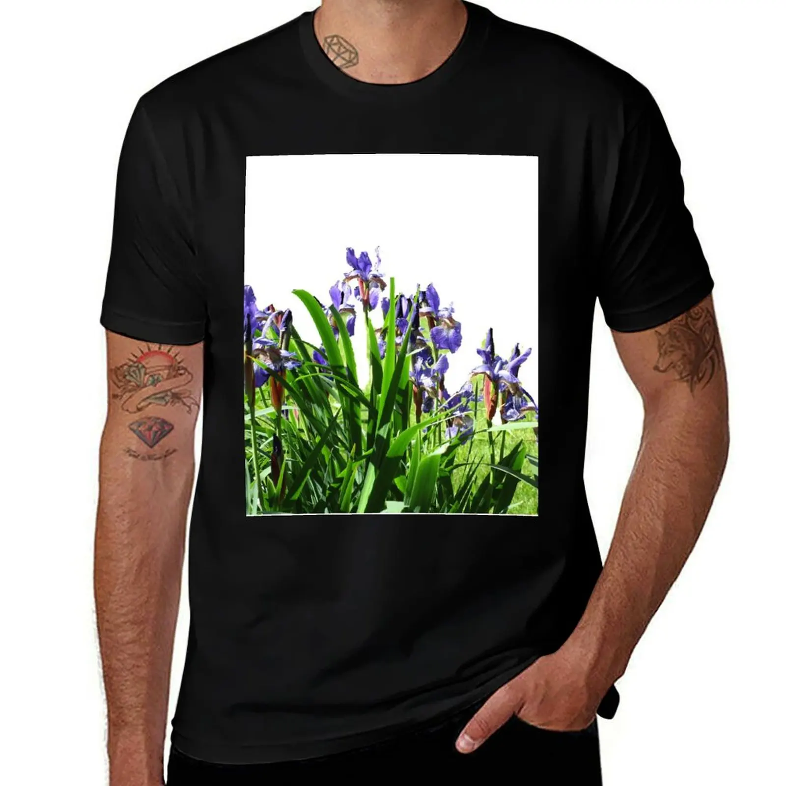 

cotton essential THE shirts shirts for shirt ELEGANT pack t FLOWER cotton t IRIS t man T-Shirt man