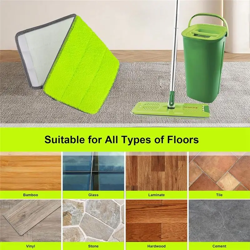 KYCOR-12 Pcs Replacement Mop Refills For Libman Rinse 'N Wring Mop For Multi-Surface Floor Washable Microfiber Cloth Mop Head Pa