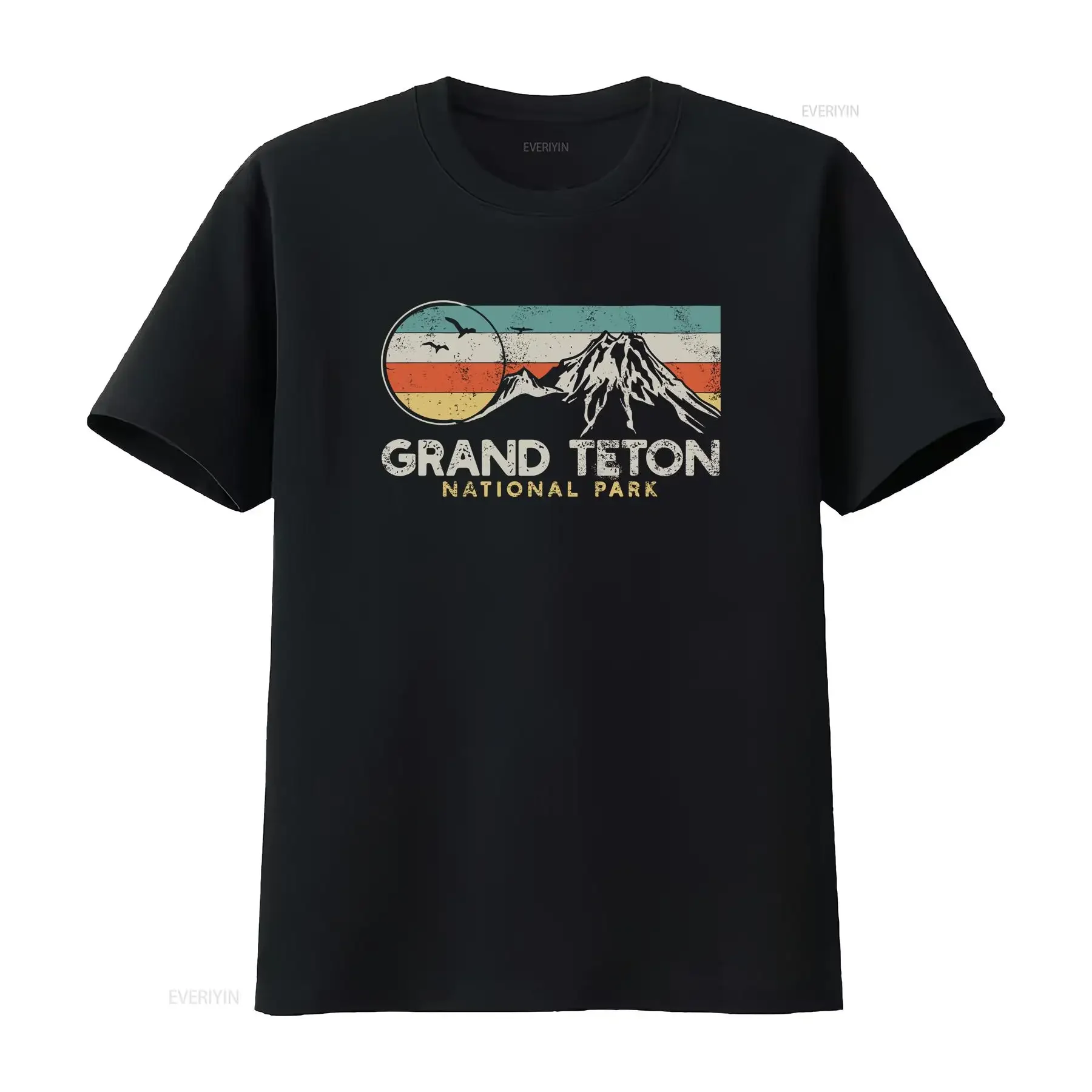 

Grand Teton National Park T Shirt vintage Washed Top For Everyday Wear Soft designer clothes streetwear Comfortable fashion