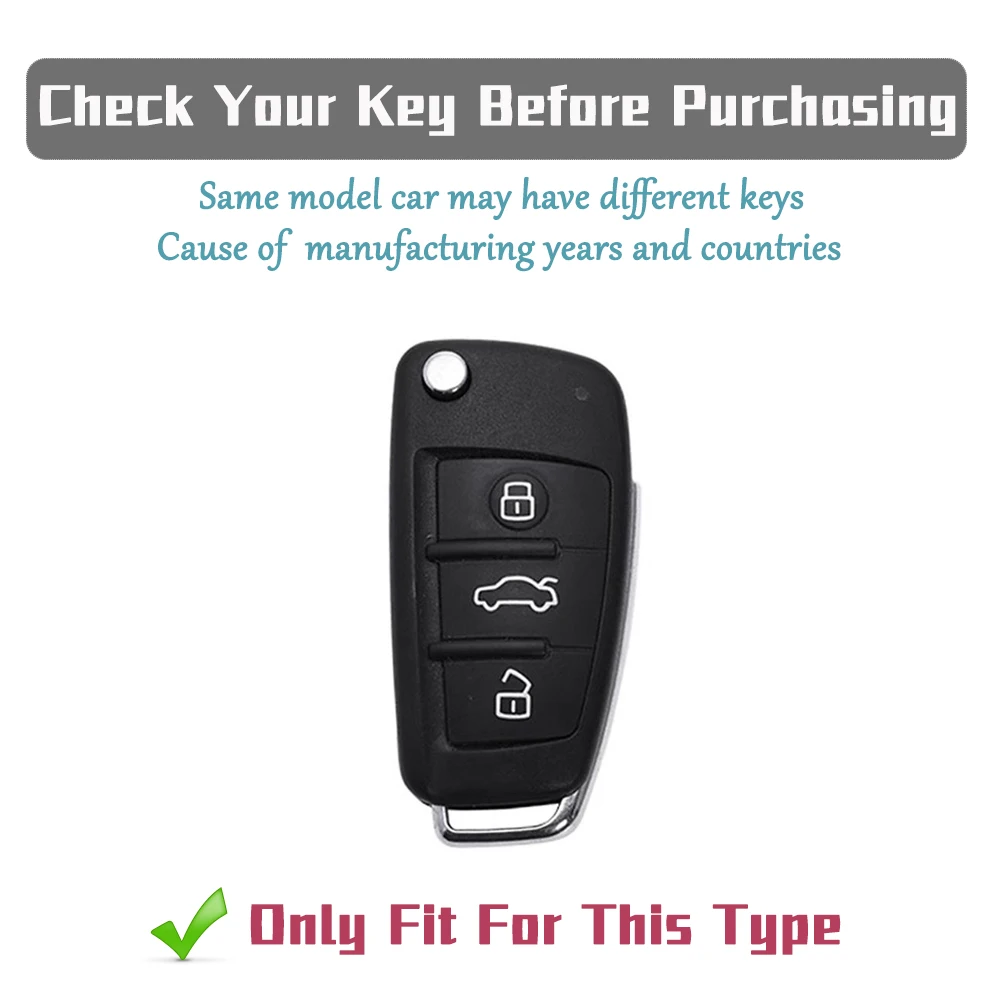 مجموعة غطاء مفتاح السيارة من البولي يوريثان مع حلقة رئيسية لأودي A1 A3 A4 A5 A6 A7 Q3 Q5 Q7 TT S3 S4 S6 RS3 ملحقات واقية مضادة للخدش