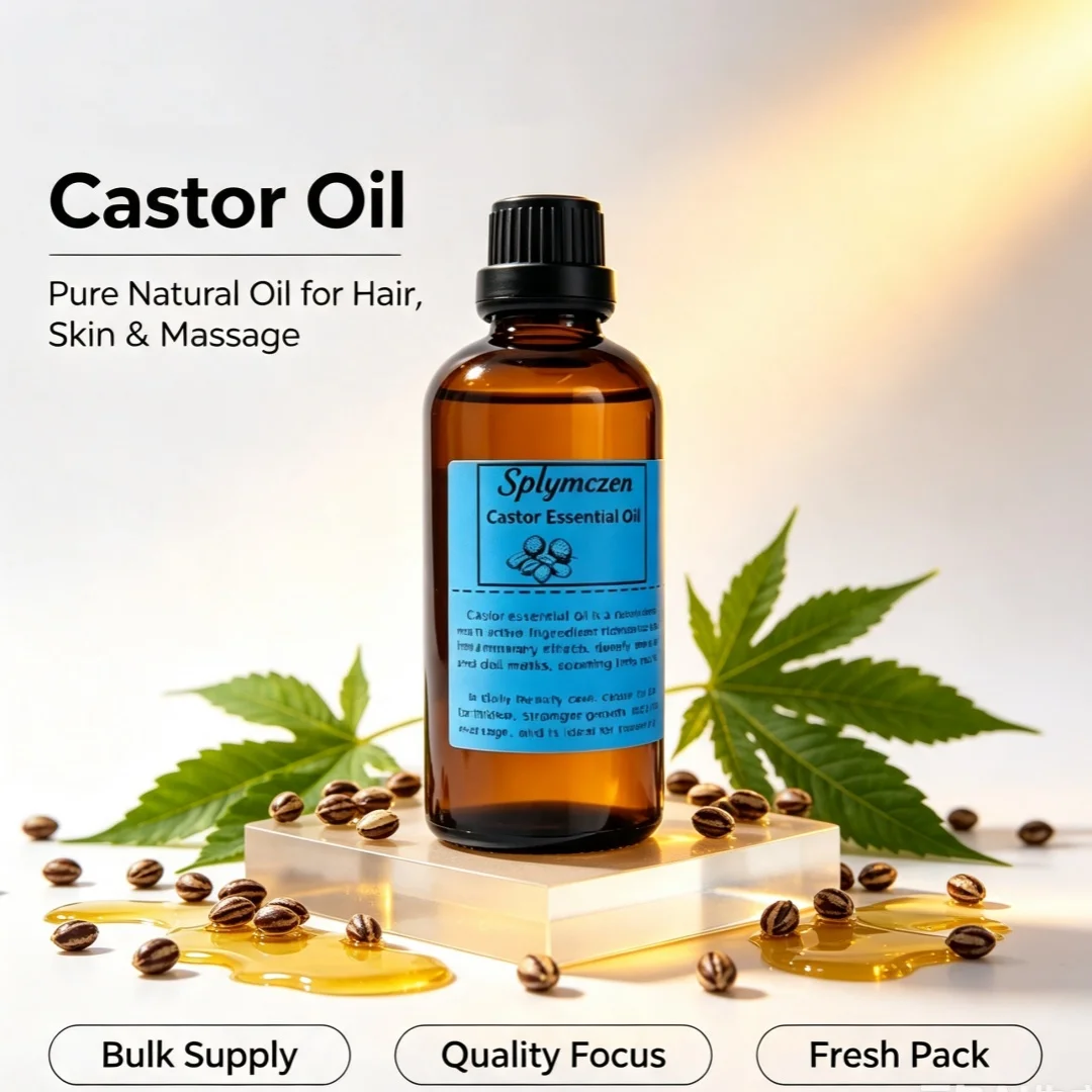 100ml/20ml Pure Castor Seed Essential Oil Raw Material Fragrance Cosmetic Skin Care Base Oil Soap Making