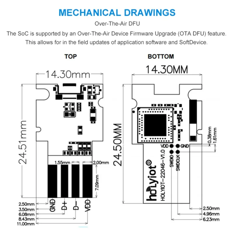 【Must-Haves】NRF52840 Dongle USB Dongle Bluetooth 5.3 Dongle Adapter For Eval Bluetooth Development Tool Module Automation Module