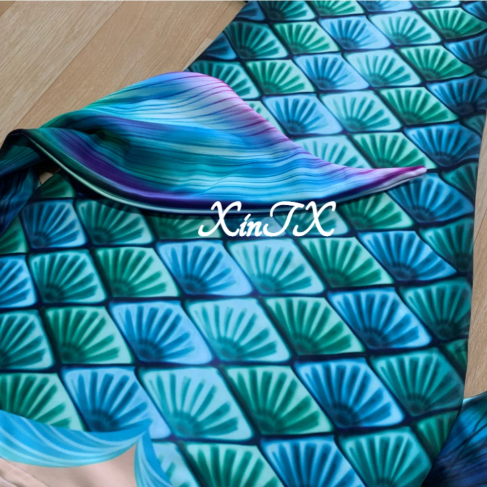 Nieuw! Hd Afdrukken Volwassenen Mermaid Tail Skin Zwemmen Pak Voor Cosplay Photoshooting Vrouwen Staart Kan Toevoegen Monofin