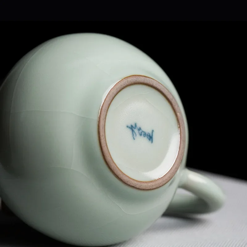 Ru kiln fair cup ceramic ice crack glaze tea ware household Jingdezhen