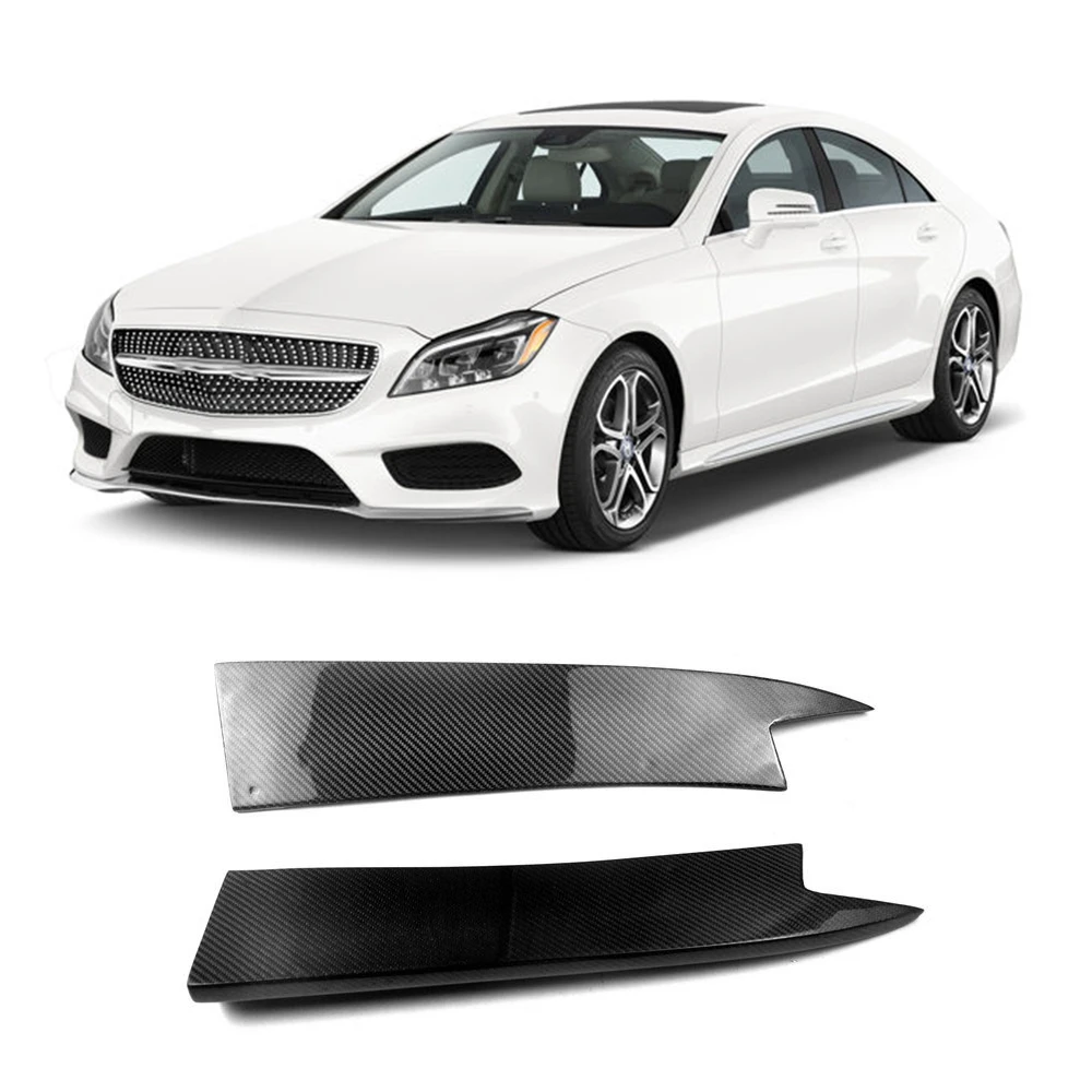 Carbon Fiber Rear Lip Splitters Spoiler Flaps Corner Cover for 2011-18 - W218 CLS260 CLS320 Bumper Protector