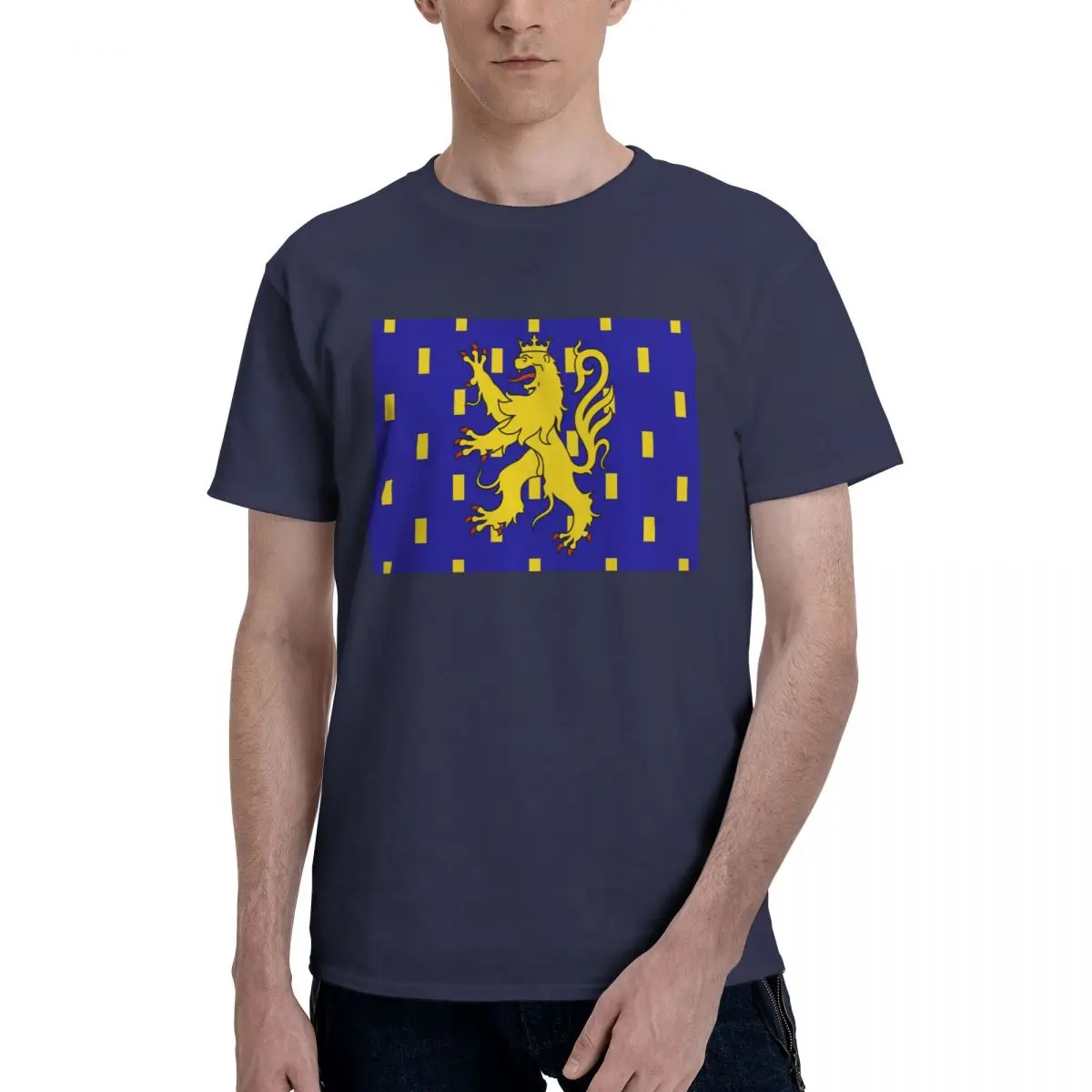 Mann Flagge Von Franche-Comtﾩ fitness Marine herren Grundlegende Kurzarm T-Shirt Neuheit T-shirt Europäische größe