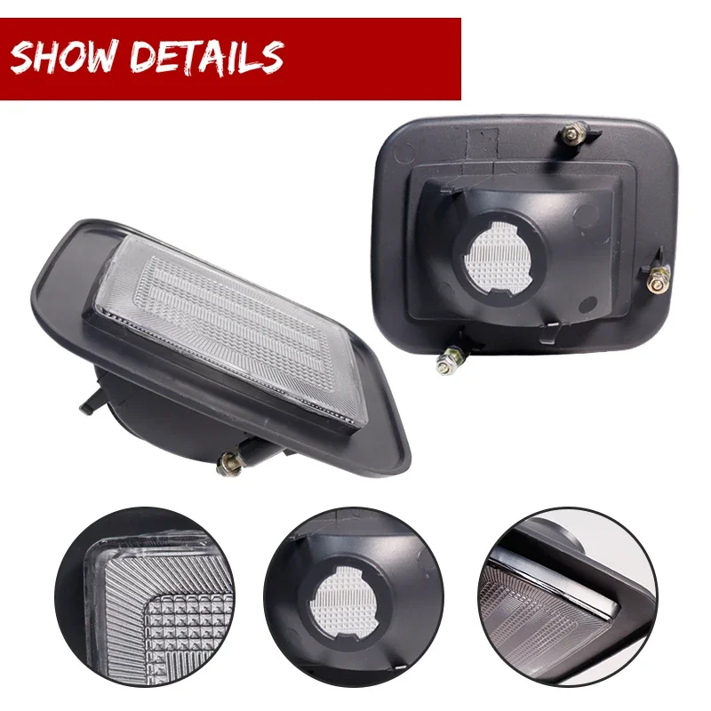 For Hummer H2 2003-2009 & For Hummer H2 SUT 2005-2009 Clear/Smoked Lens Car Front Turn Signal Light Cover Shells No Bulb/Socket