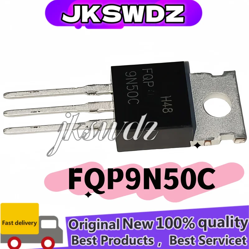 

10pcs/lot 100% New FQP9N50C FQP9N50 9A/500V TO-220 MOSFET tubo de efecto de campo nuevo en Stock