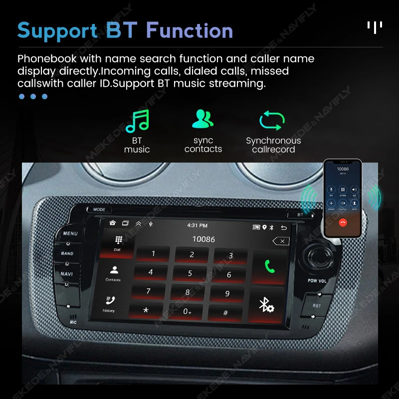 Carplay Android Auto Car Radio For Seat Ibiza 6j 2009 2010 2011 2012 2013 Multimedia Video Player GPS BT Stereo Head Unit NO DVD