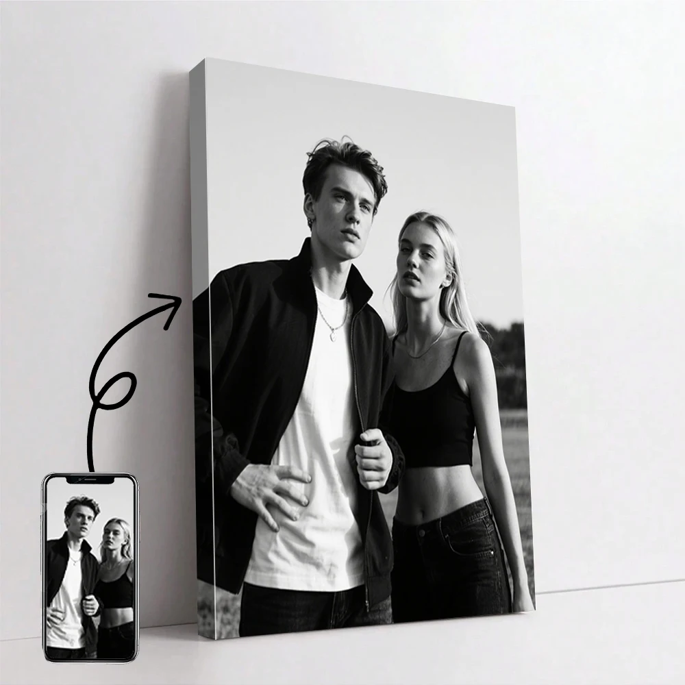 1 Stück großes individuelles Foto auf Leinwand, personalisiertes Geschenk für Raumdekoration, individuelle Heimdekorationsartikel, Wanddekoration, individuelles Geschenk